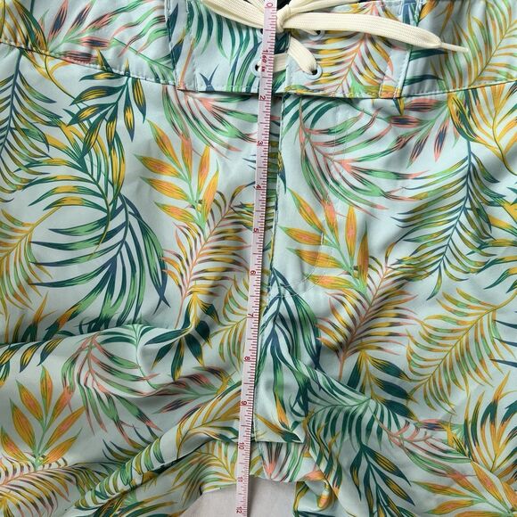 Art Class Boys Swim Trunks, Blue With Tropical Foliage, Size 16 - Picture 9 of 13